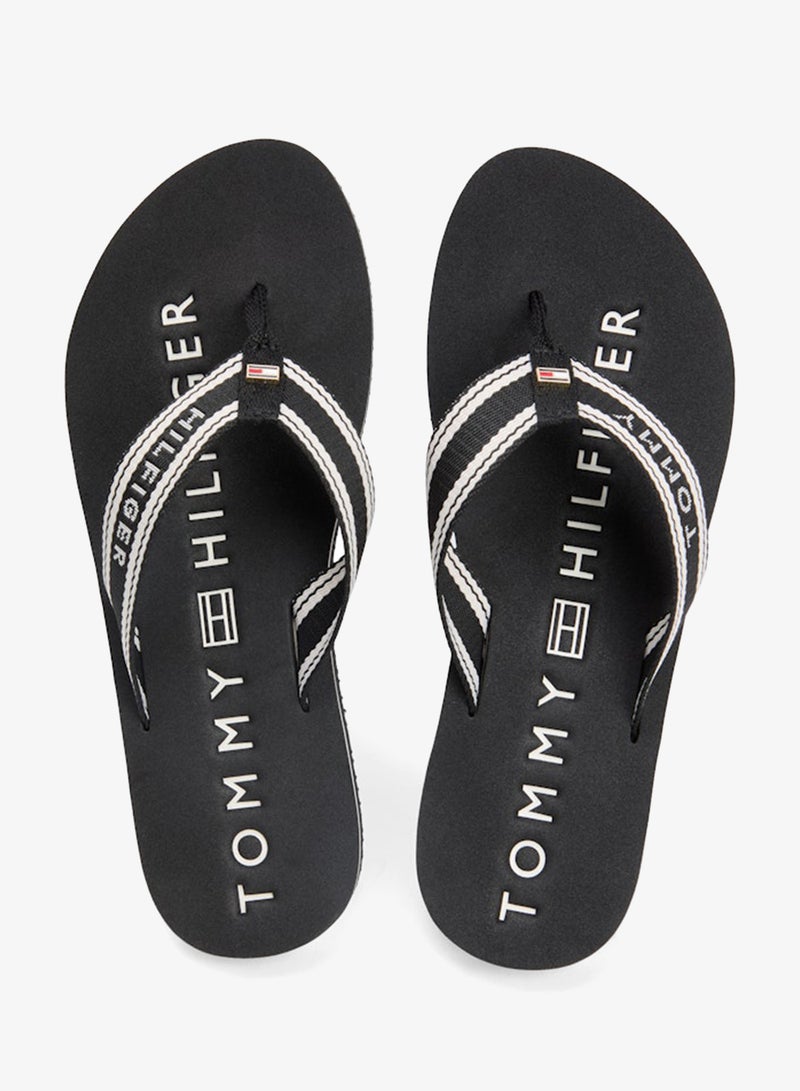 TOMMY HILFIGER Webbing Strap Signature Flip-Flops - Image 5